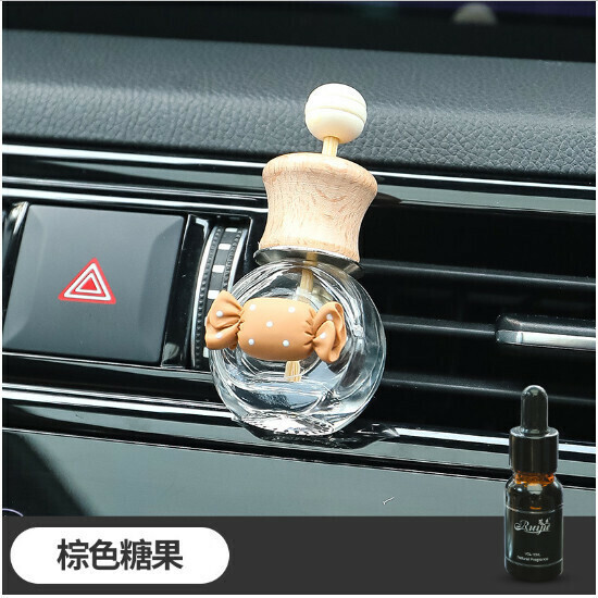 Car air outlet car aromatherapy bottle jewelry (brown candy [tuyere])