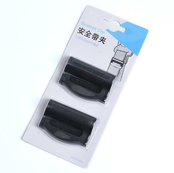 (Black one pair (blister mount)) car seat belt limiter, car seat belt clip, child shoulder cover, snap fixing adjuster 