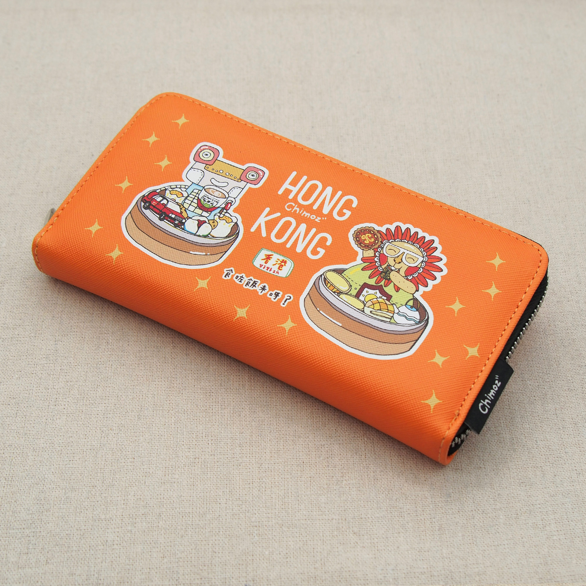 CHIMOZ X SANNIC SHOP illustrators collection chimoz hk (dim sum) long wallet with zipper