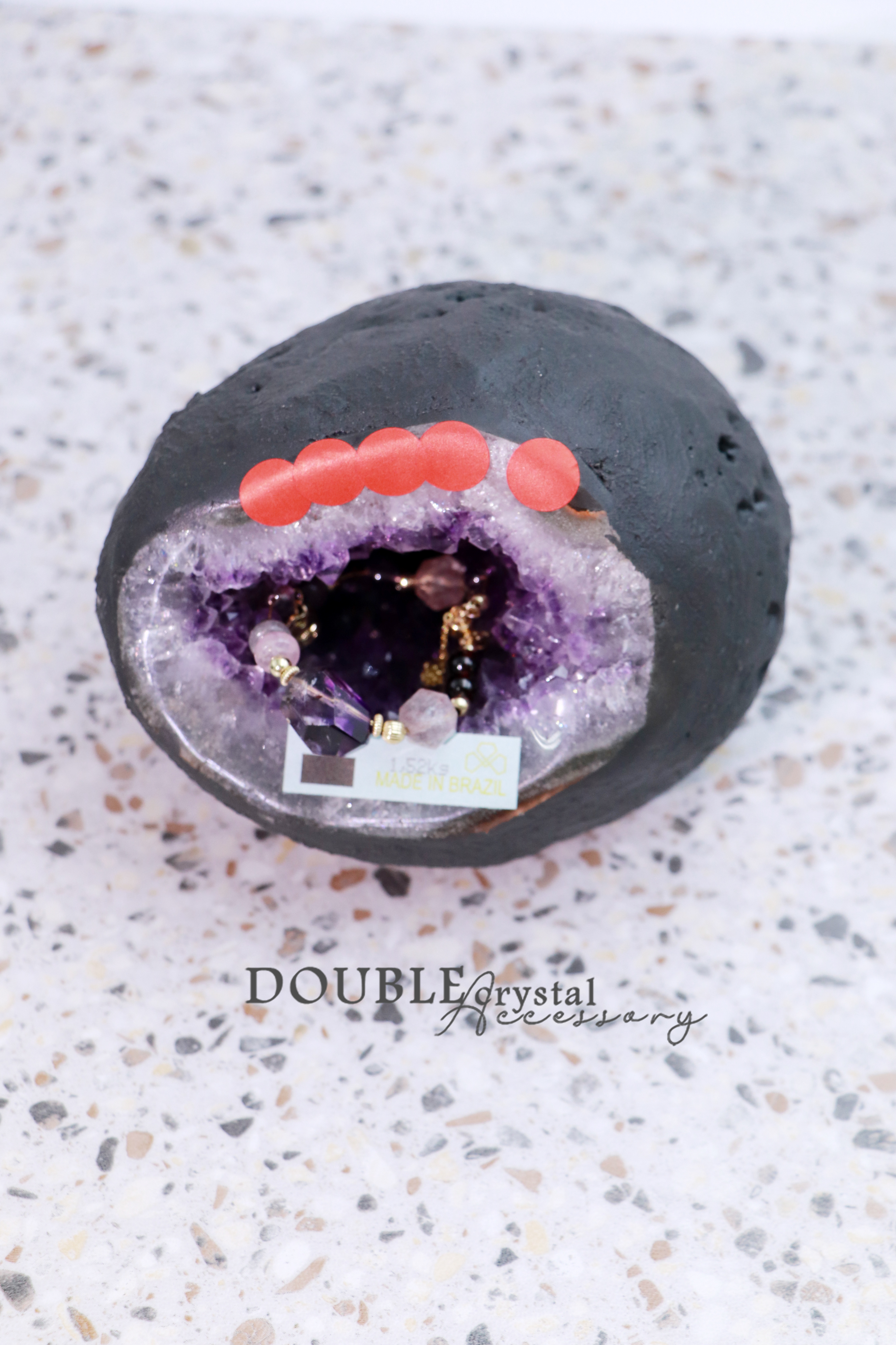 ［精品］巴西高等級紫晶洞．小水滴