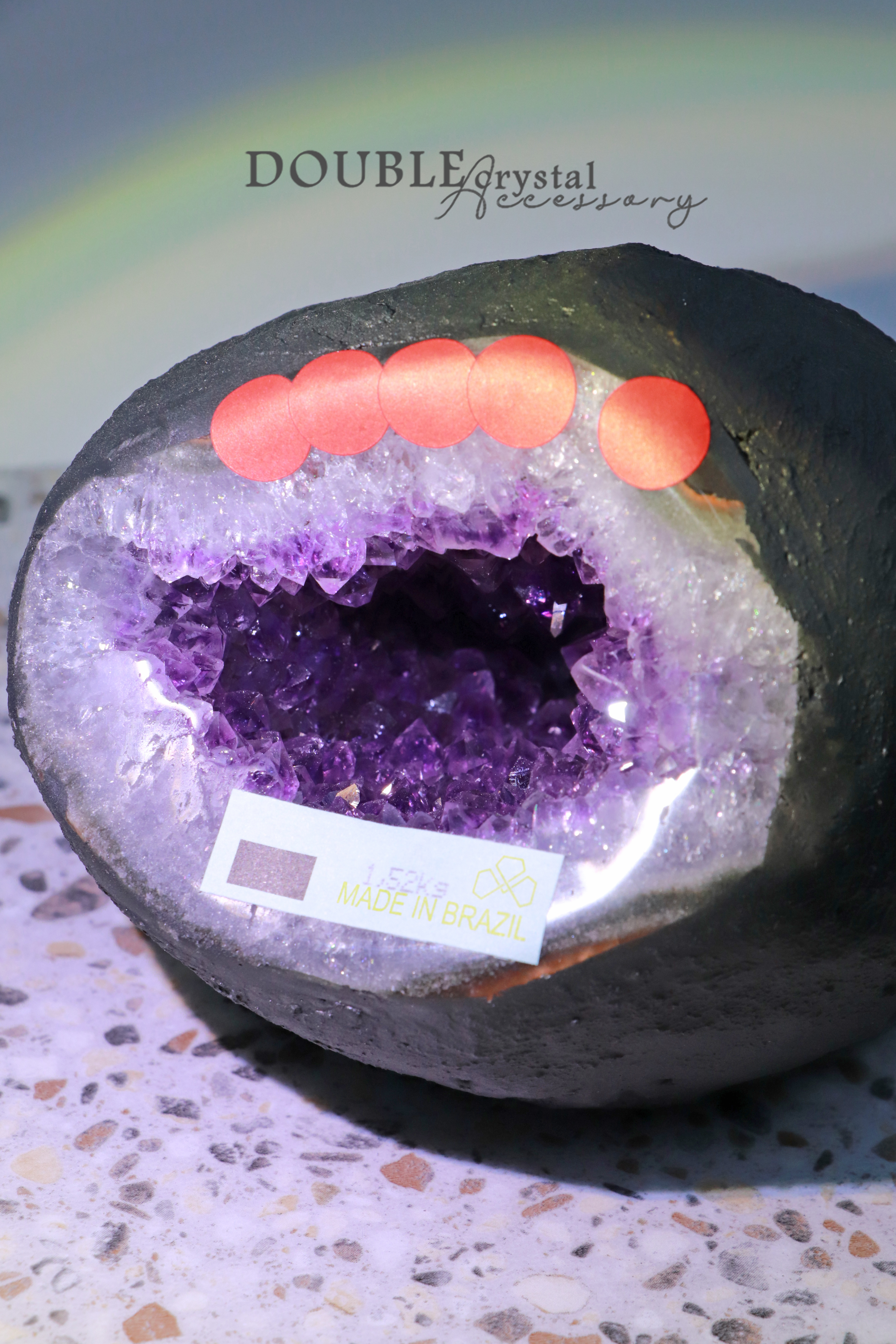 ［精品］巴西高等級紫晶洞．小水滴