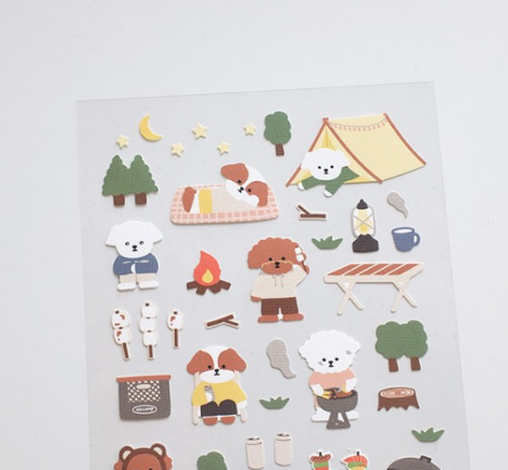不透明款式 狗狗日常貼紙 狗狗露營｜SUATELIER 韓國