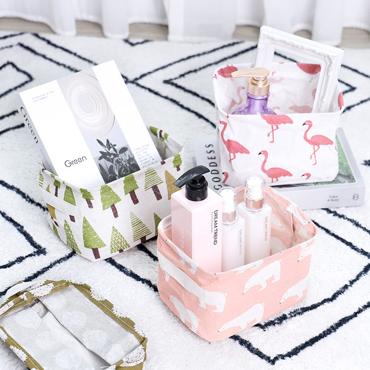 立式棉麻收納籃【BE027】