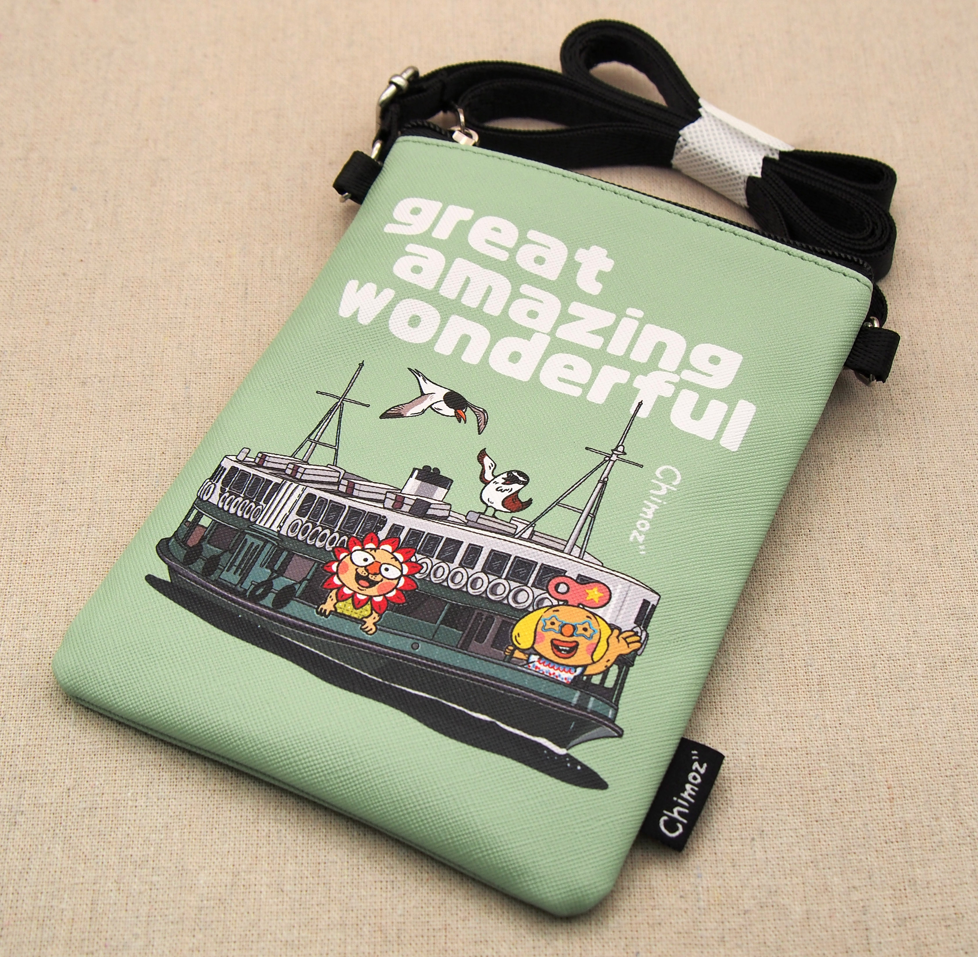 CHIMOZ X SANNIC SHOP illustrators collection chimoz hk (star ferry) phone bag