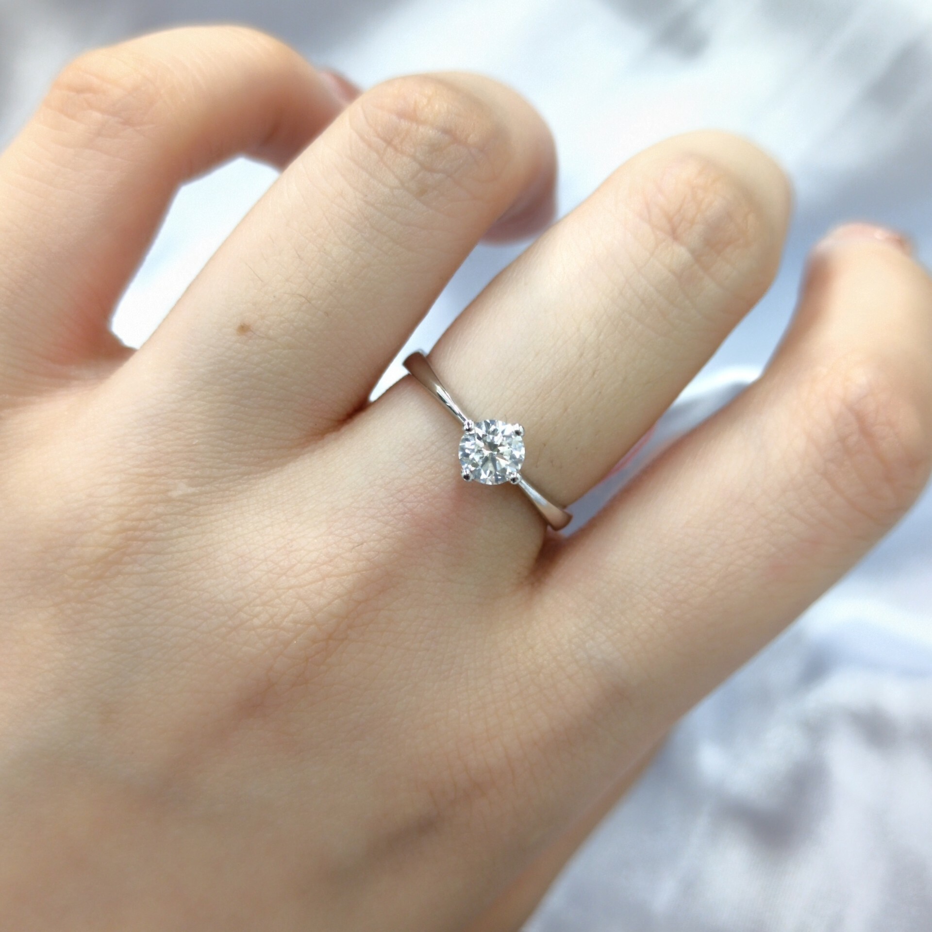 18K White Gold 0.46ct Diamond Ring