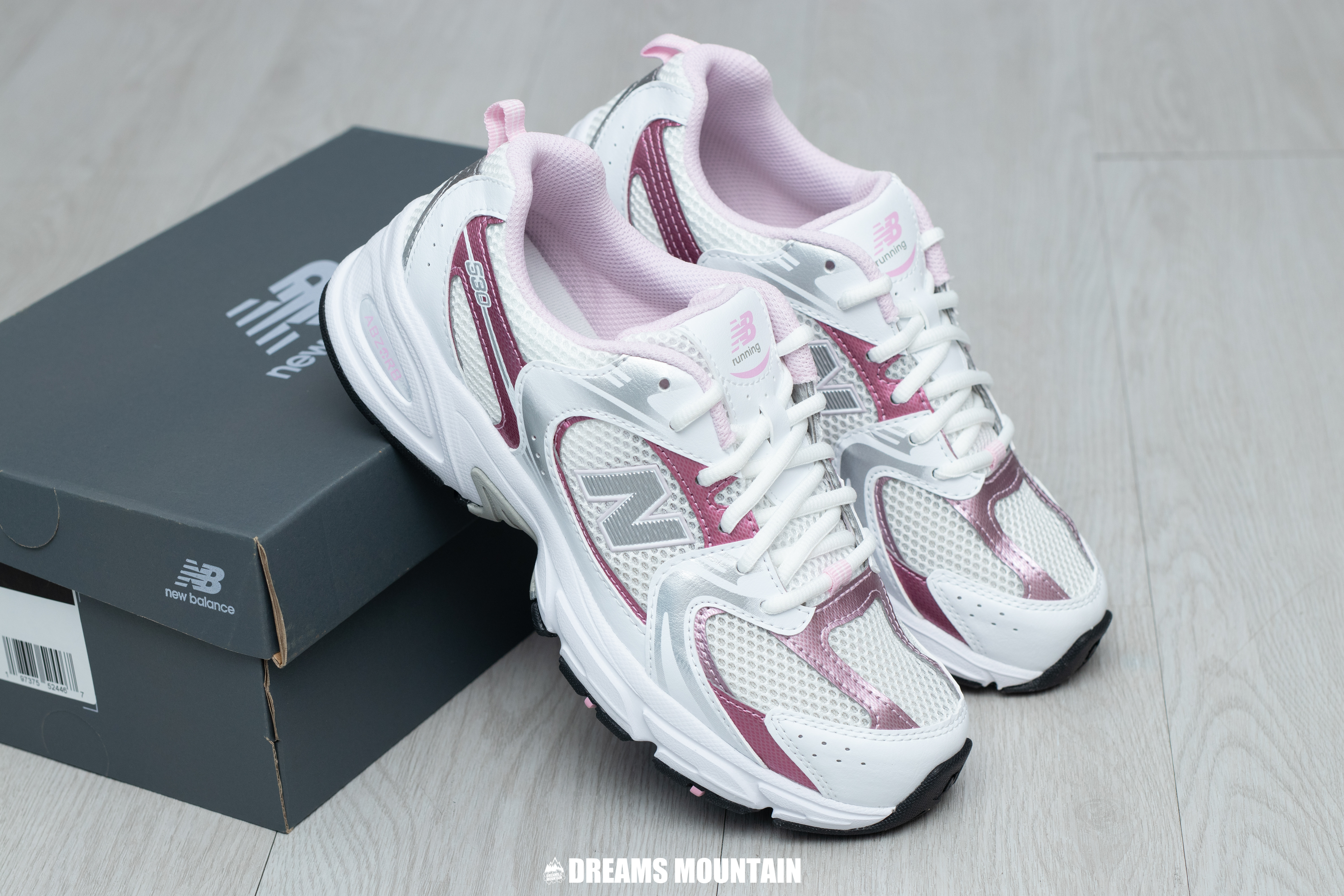 【預訂】New Balance 530 白銀玫粉-GS