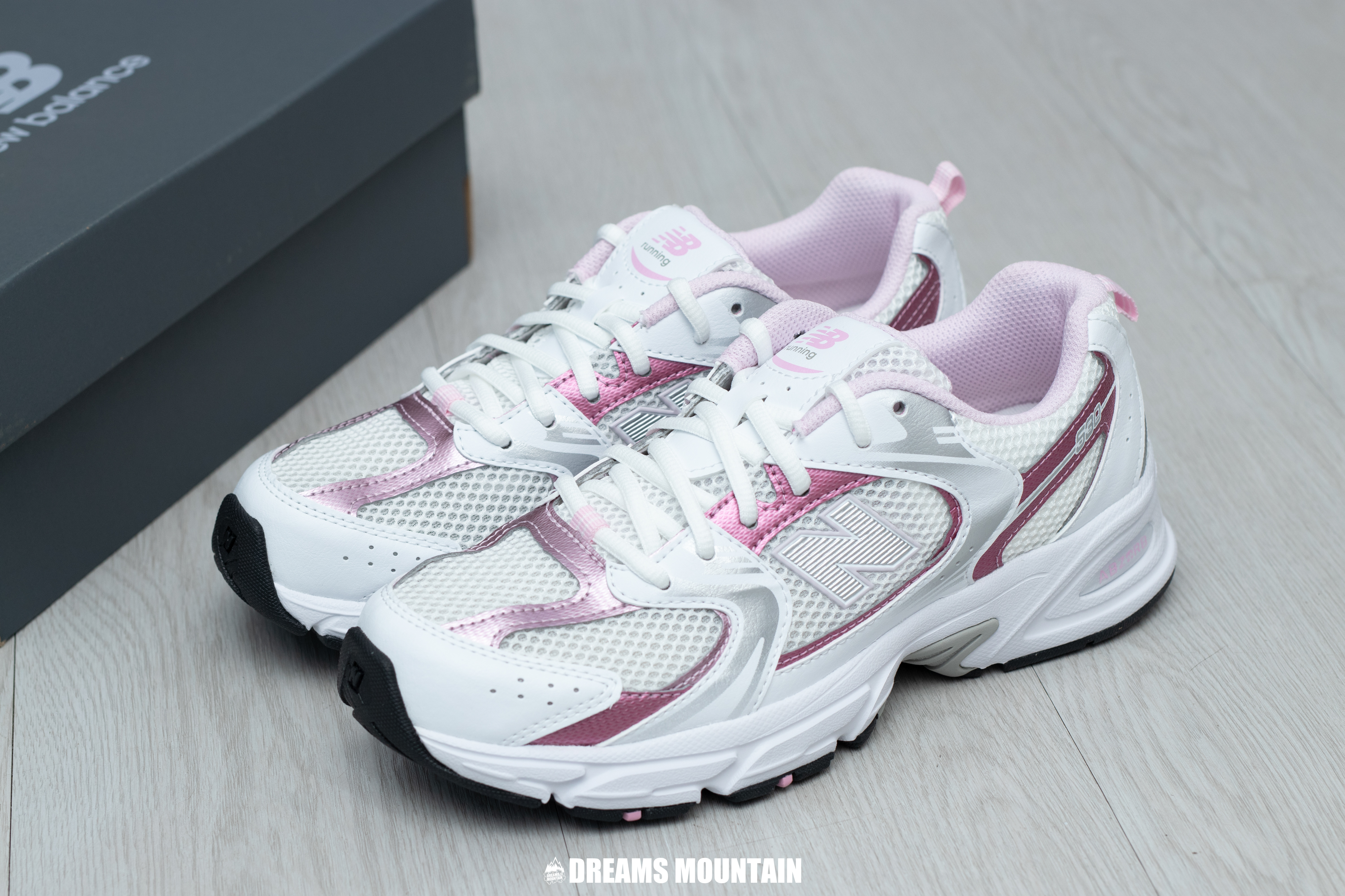【預訂】New Balance 530 白銀玫粉-GS