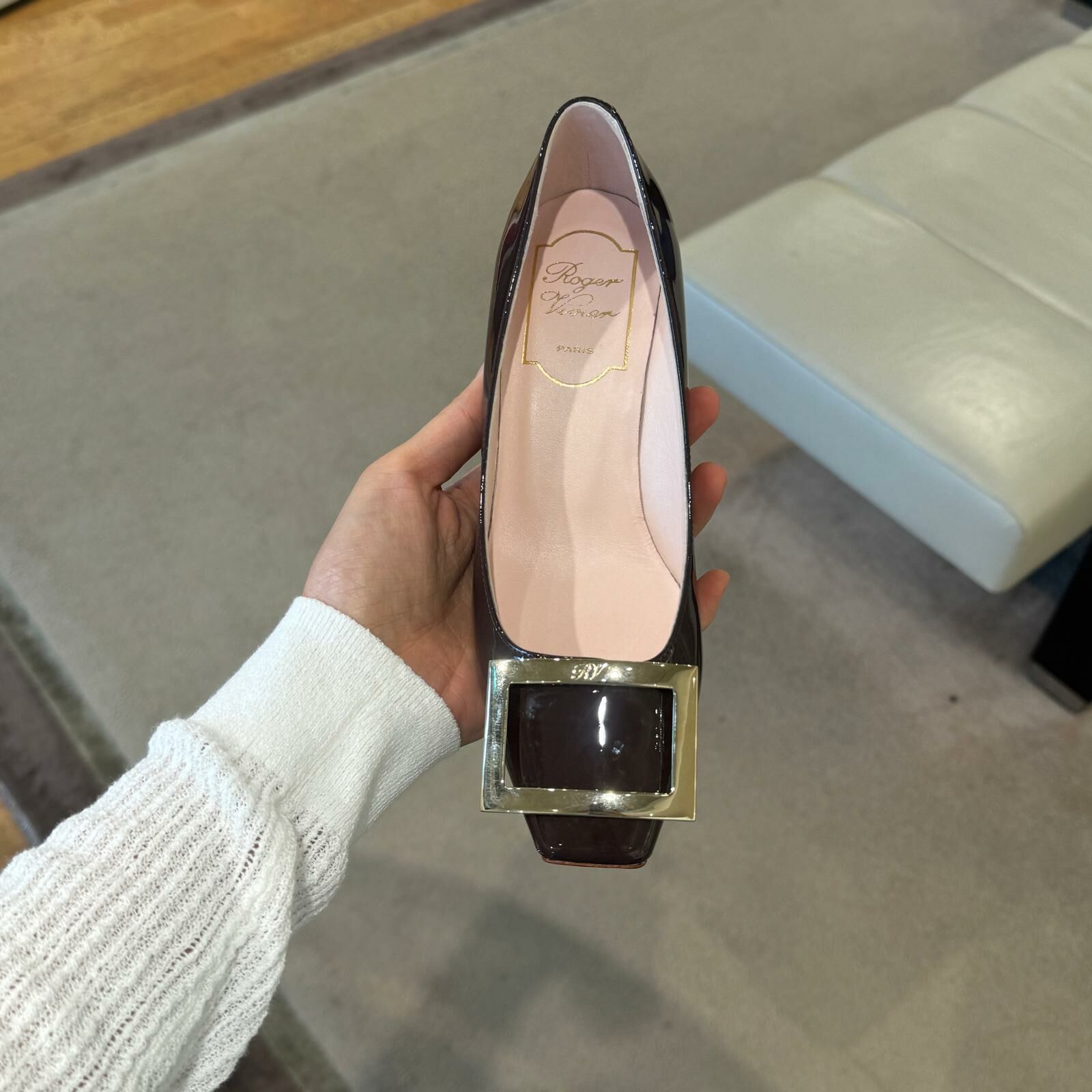 Roger Vivier RV trompette heels dark brown 45mm