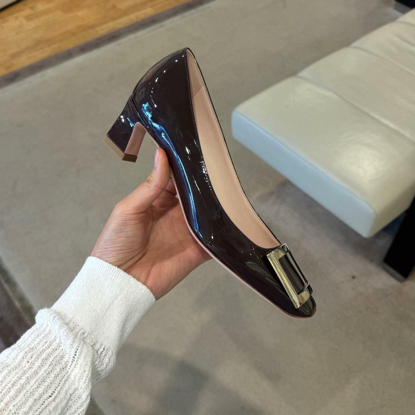 Roger Vivier RV trompette heels dark brown 45mm