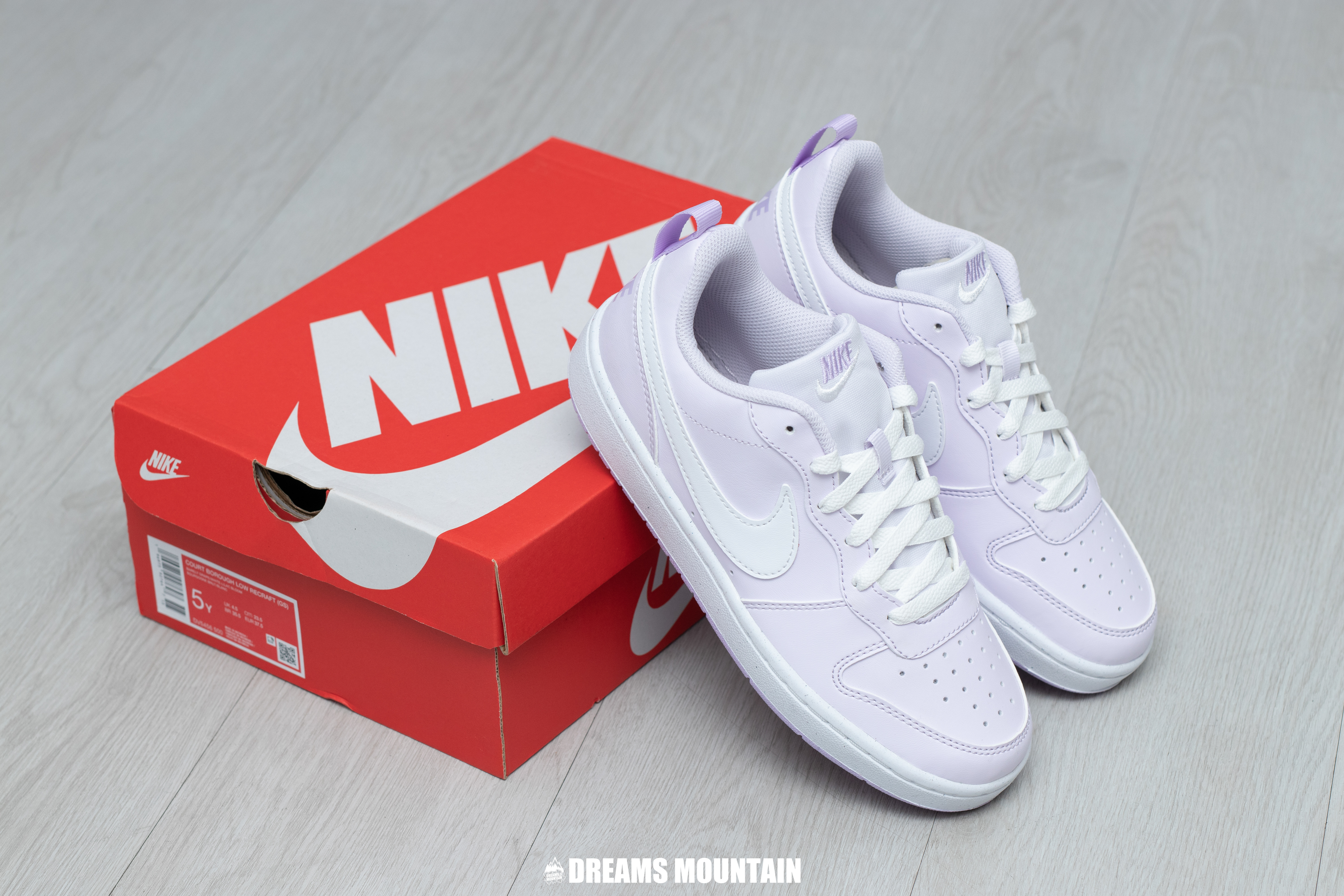 【現貨】Nike Court Borough Low RECRAFT (環保材質) "春夏靚色"粉紫-GS