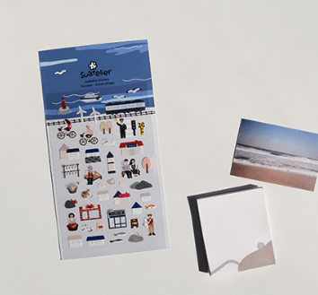 不透明款式 貼紙 海邊小鎮｜SUATELIER 韓國