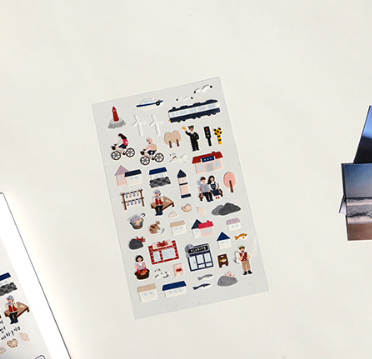 不透明款式 貼紙 海邊小鎮｜SUATELIER 韓國