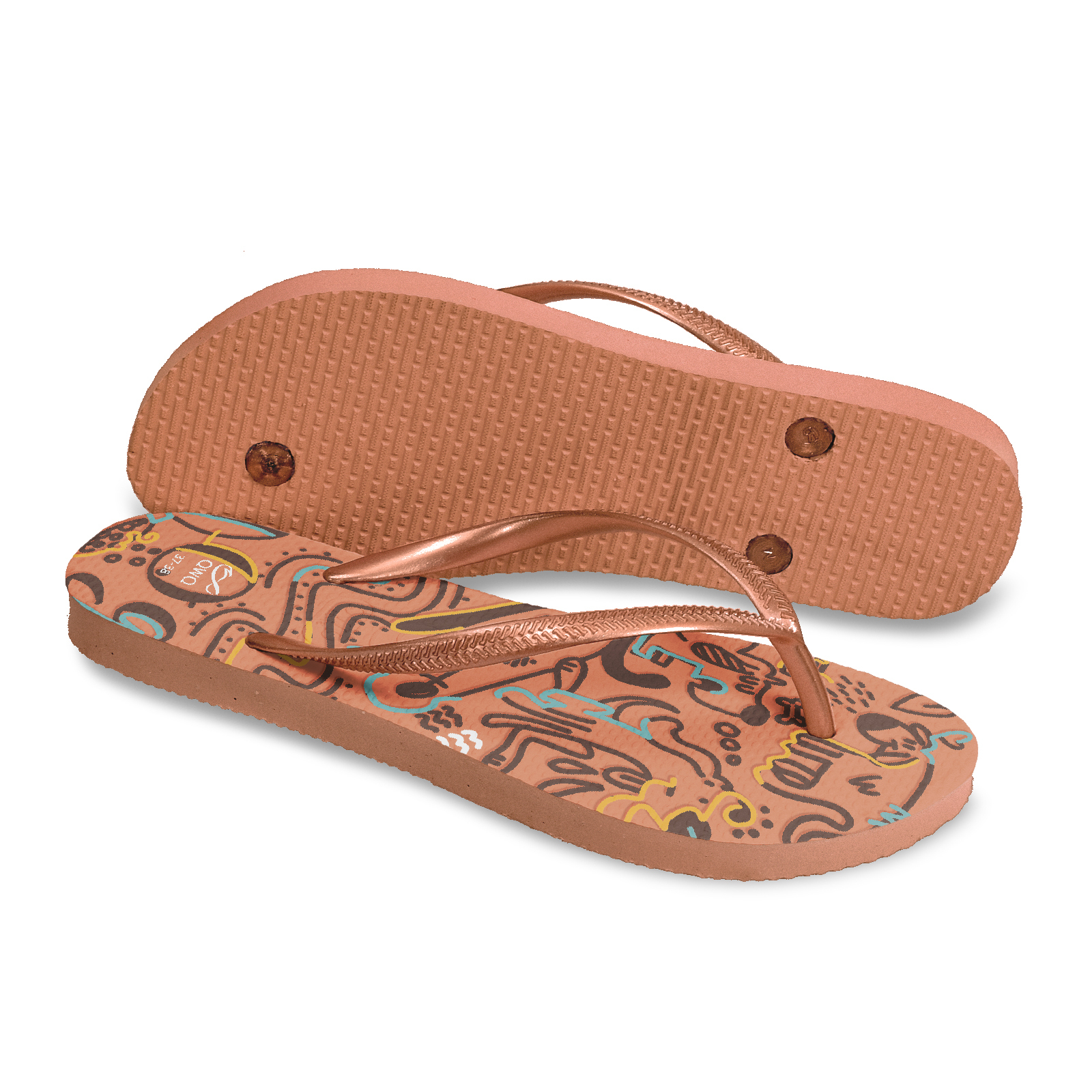 HauserHand聯名 Hot Dogs 女款細帶人字夾腳拖鞋 泰奶