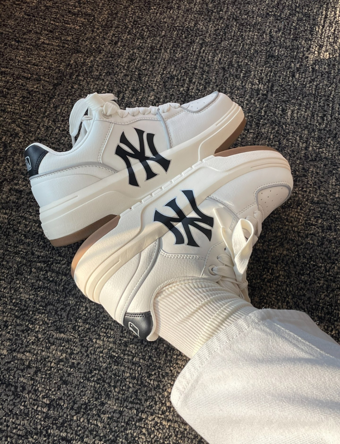 MLB Chunky Liner 紐約洋基隊 白色 焦糖底 老爹鞋 學長鞋 NY/預購