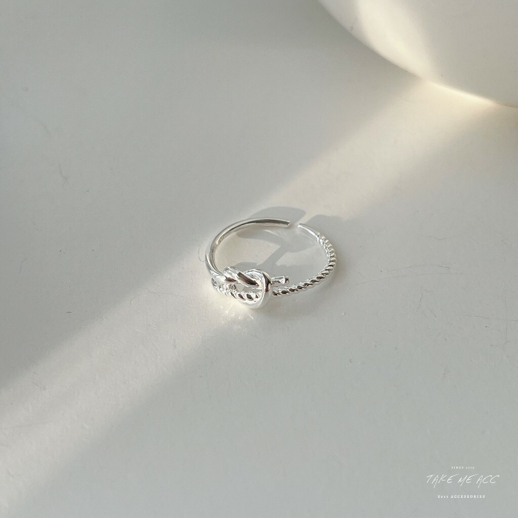 麻花愛心｜純銀戒指