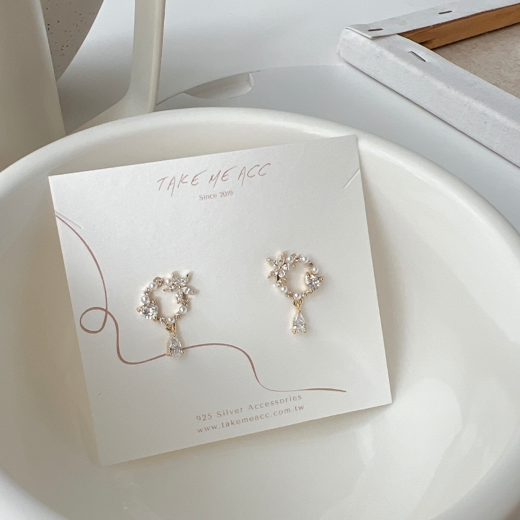 今年必買的花系列/愛戀花圈｜純銀針耳環
