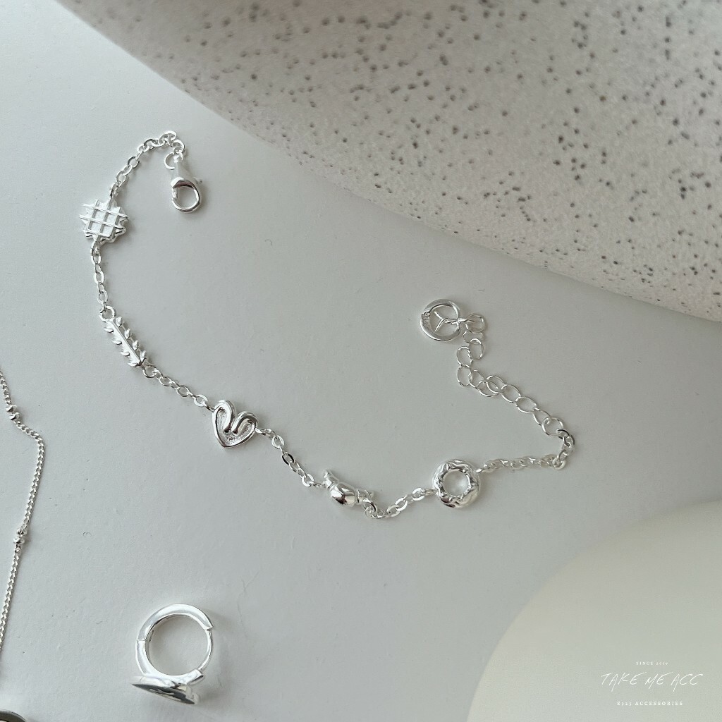 可頌麵包｜純銀手鍊