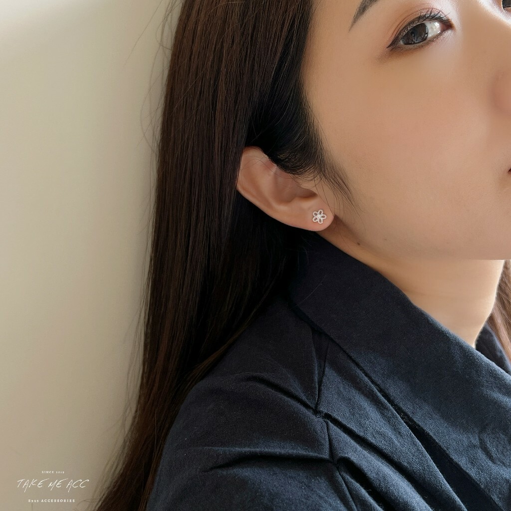 可愛小花｜全純銀耳環