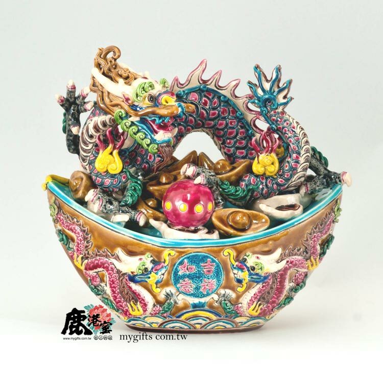 交趾陶｜擺飾 招財進寶 龍