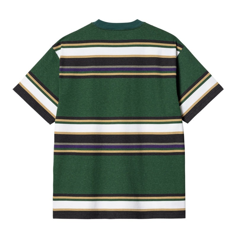 2024SS CARHARTT WIP S/S Morcom T-Shirt 條紋 左胸 刺繡 LOGO 短T 現貨 I032996