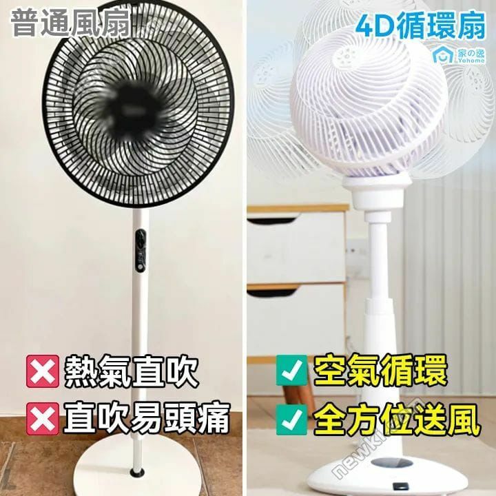 cc14952 日本Yohome 4D全方位淨化直流伸縮循環扇(高用款) 469/1 2以上＄459