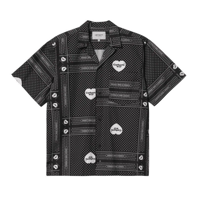2024SS CARHARTT S/S Heart Bandana Shirt 愛心 拼接 夏威夷 短袖 襯衫 現貨 I033075