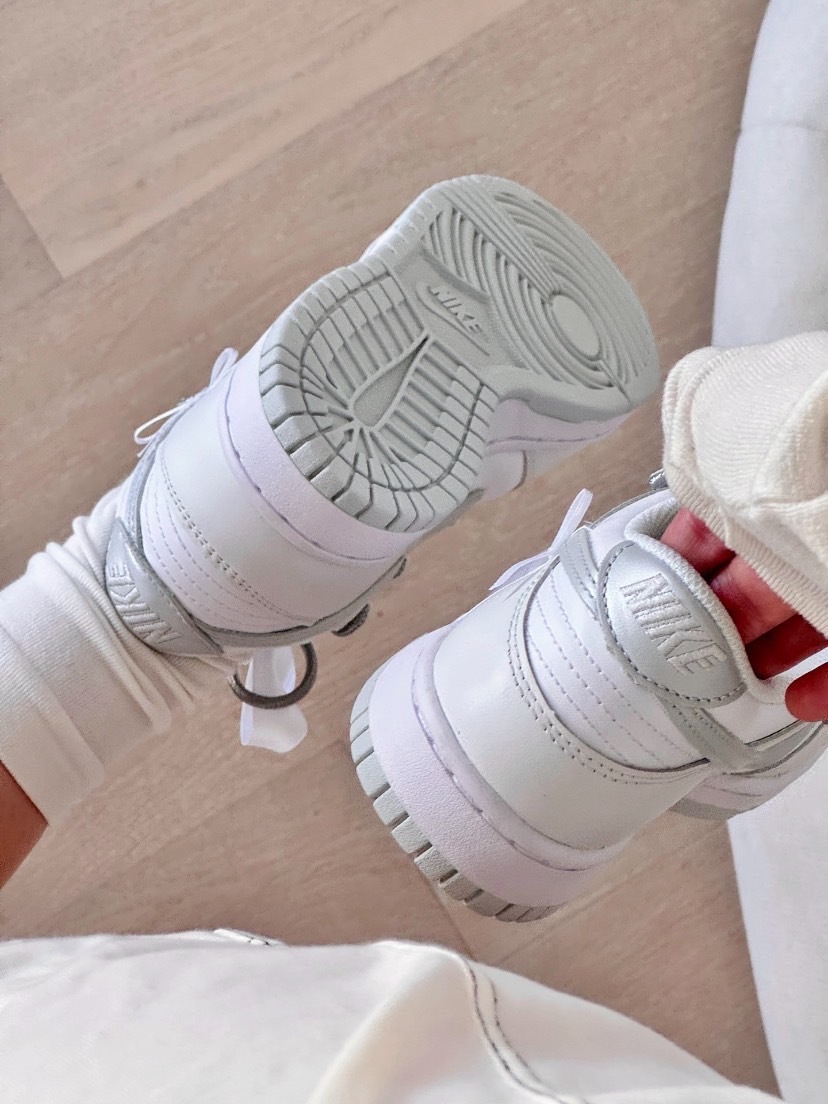 NIKE DUNK LOW 芭蕾 緞帶 訂製款 DH9765-102（Team52-淺銀芭蕾）