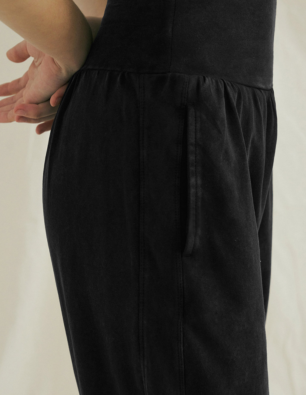 舞蹈風高腰寬鬆顯瘦休閒運動健身長褲(四色)