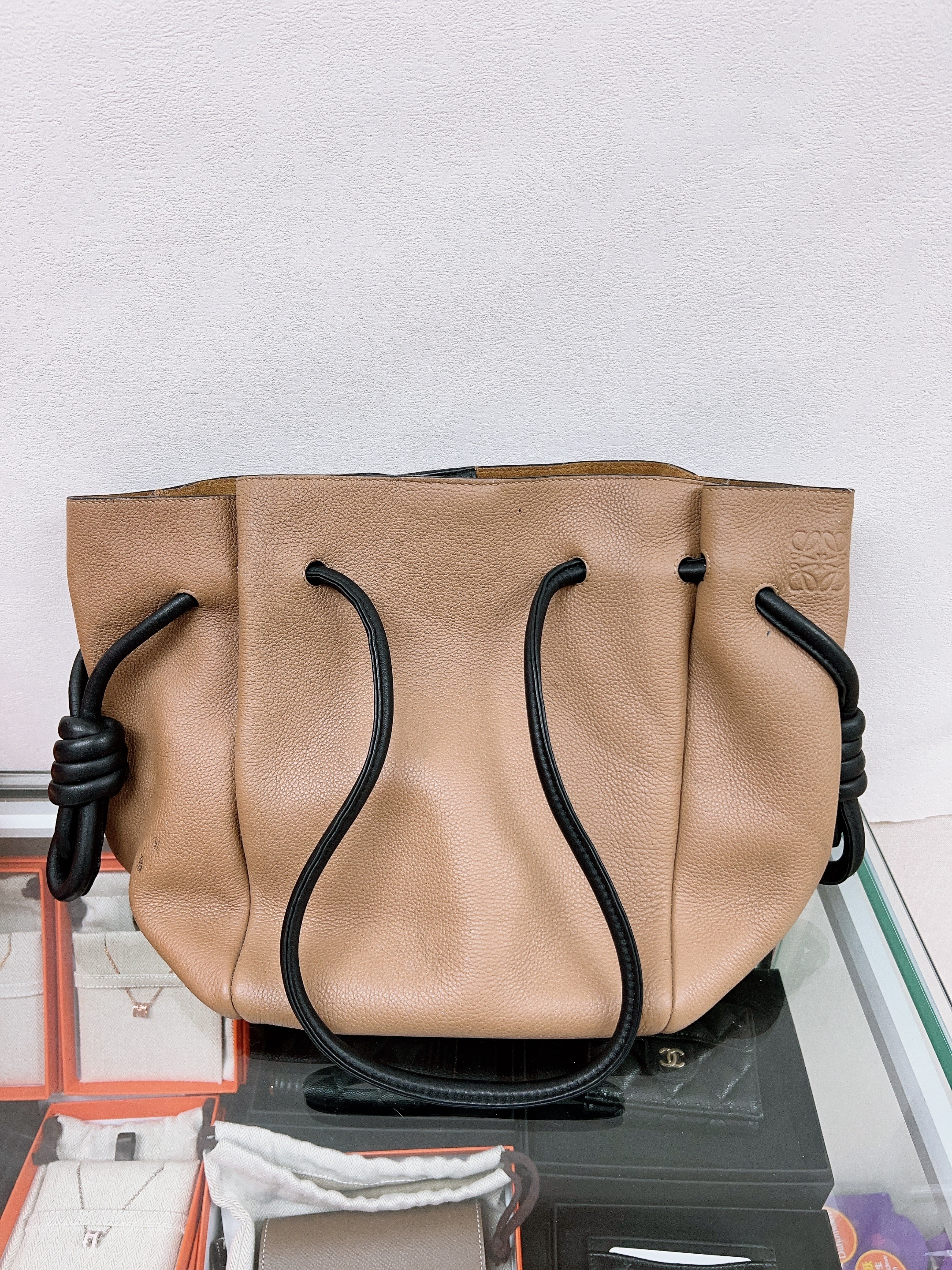 Loewe flamenco tote (brown)