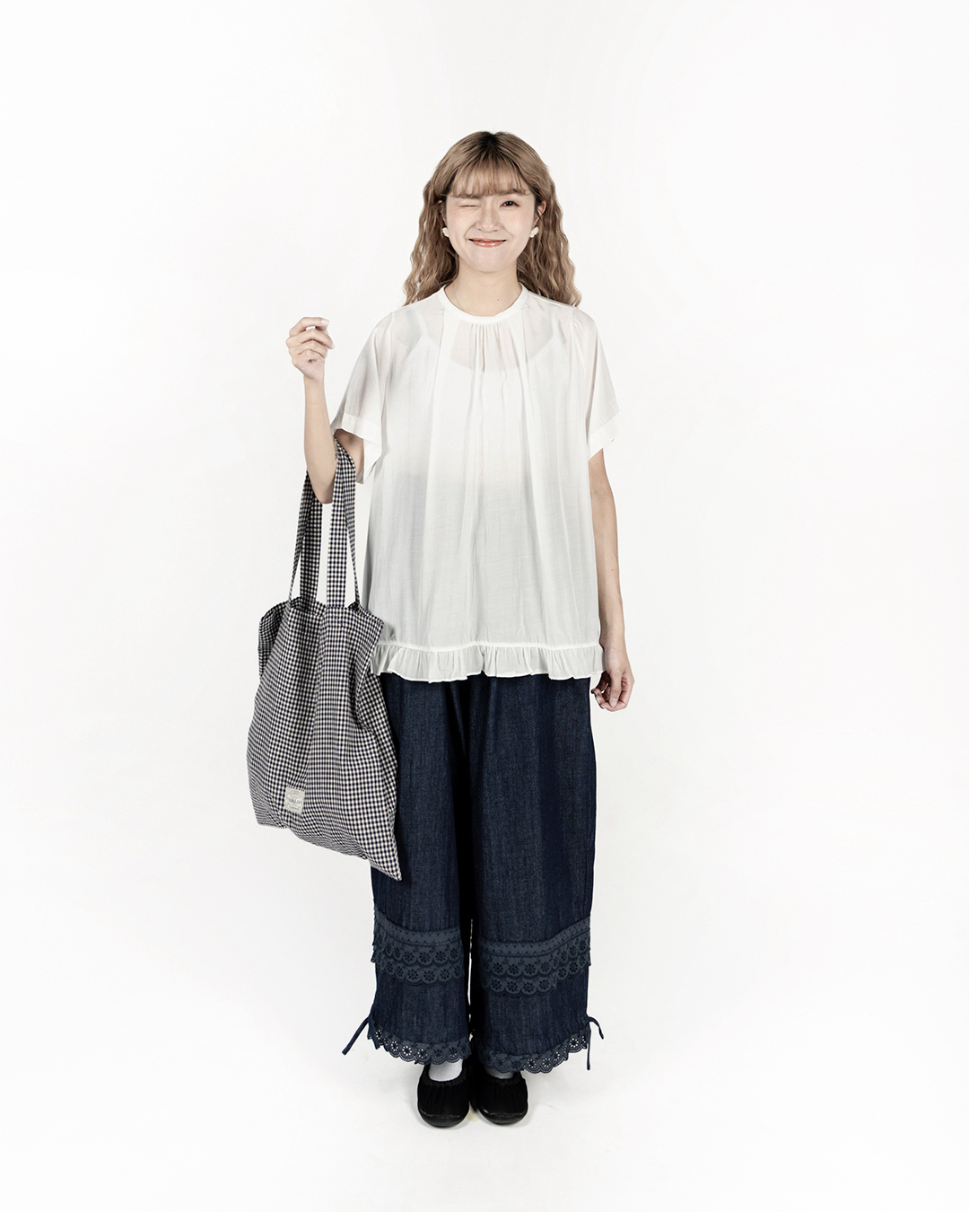 【 Kiki.co made 】Ruffle See Through Inner