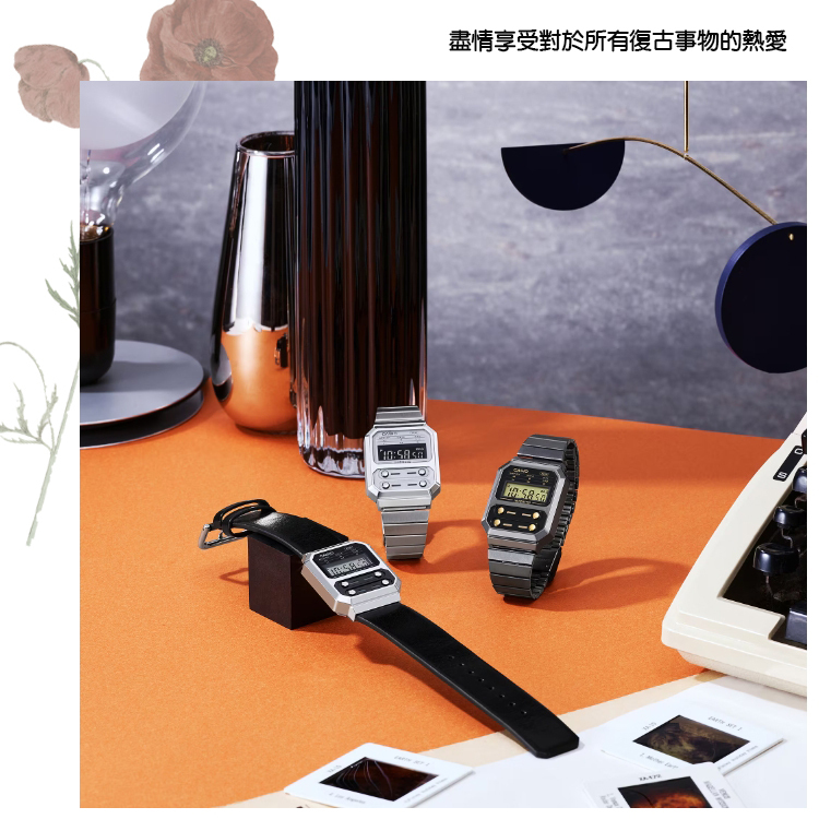 【CASIO 卡西歐】經典復古歷久不衰方型電子運動手錶 A100WEL-1A