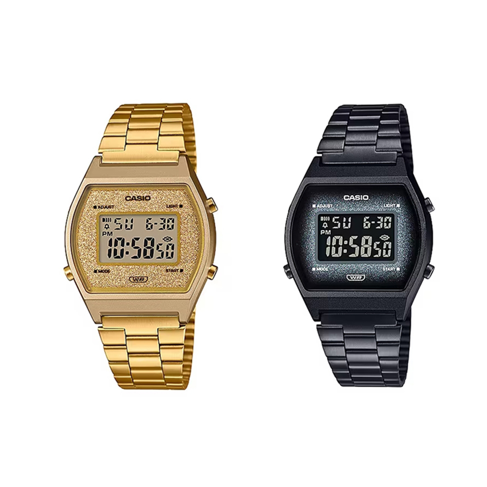 【CASIO 卡西歐】B640WBG/WGG 金屬簡約輕薄閃耀防水電子手錶