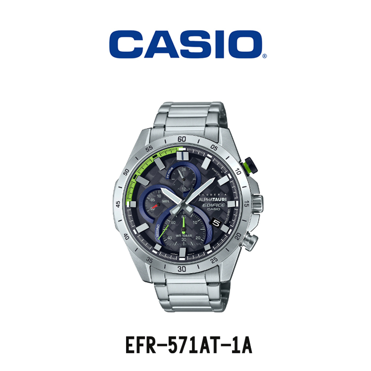 【CASIO 卡西歐】EDIFICE EFR-571AT-1A F1車隊限量聯名碳纖維不銹鋼腕錶