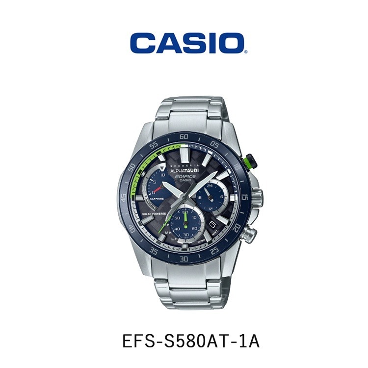 【CASIO 卡西歐】EDIFICE EFS-S580AT-1A F1車隊限量太陽能時計錶