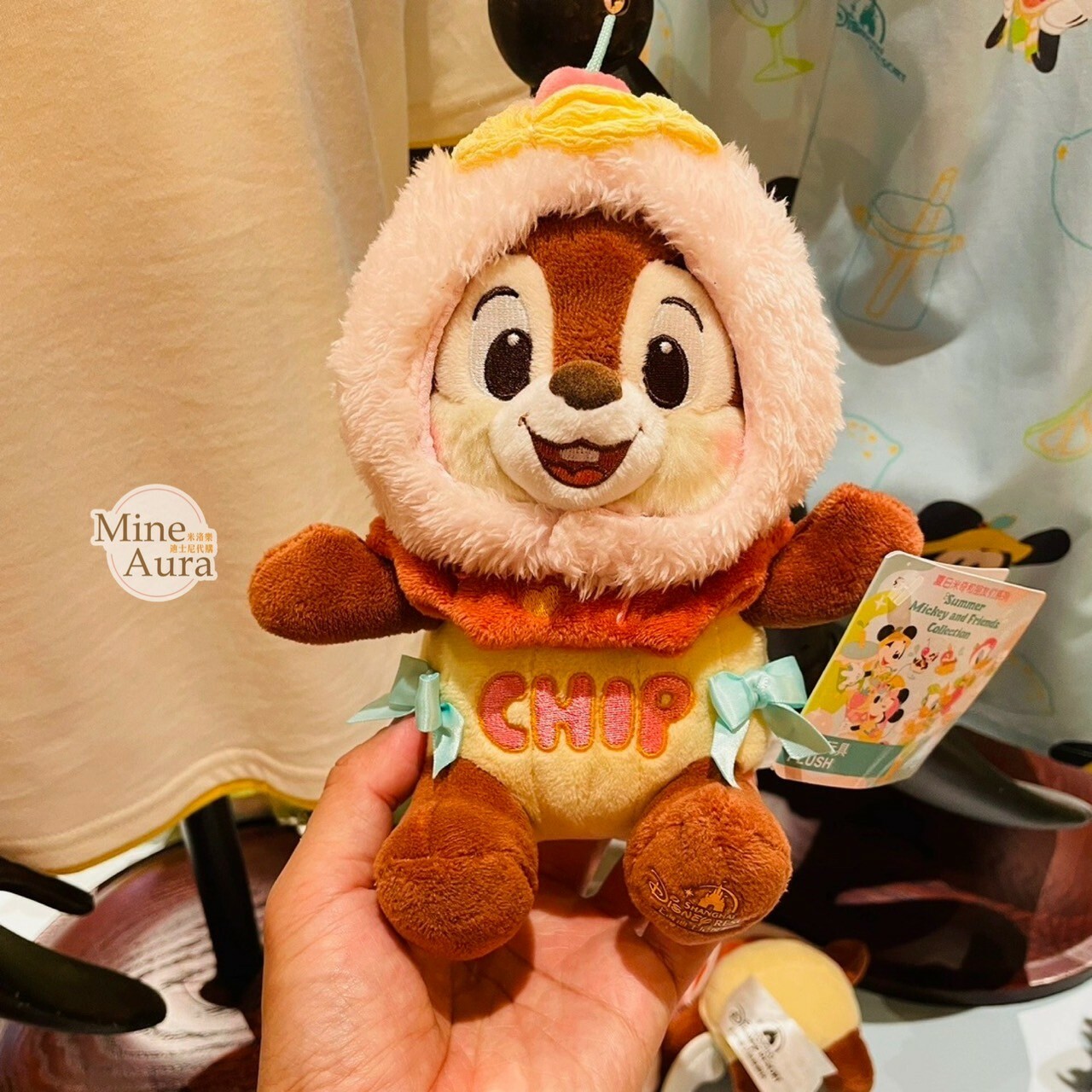 (限時特價) 2024 夏日 米奇 Mickey 與好友們 黑鼻 奇奇 Chip 娃娃 玩偶 奇奇蒂蒂 Chip 'n Dale -上海迪士尼樂園