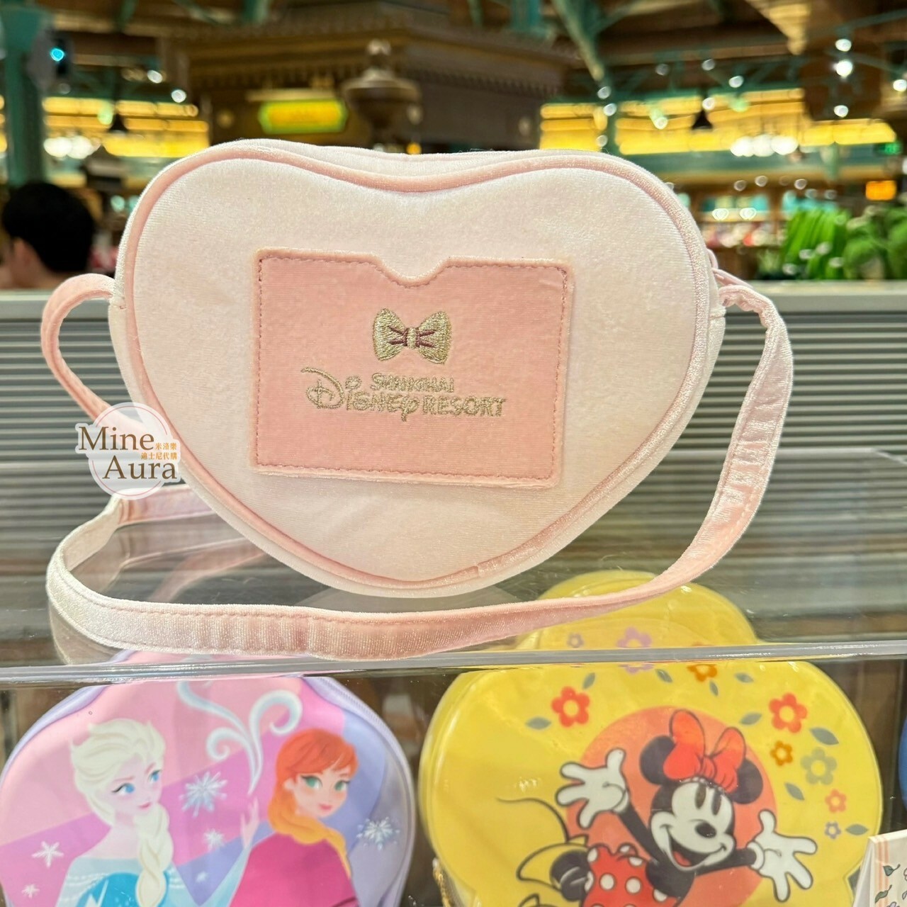 (限時特價) 米妮 Minnie 造型 斜背包 票卡包 小包 -上海迪士尼樂園