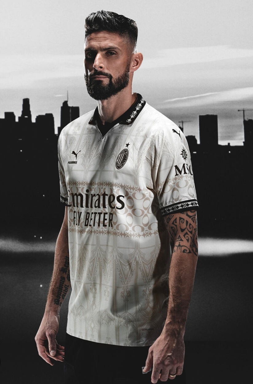 Puma x Pleasures AC Milan  2023/24 4th Jersey Replica Pristine Granola (Non Marking Ver.)