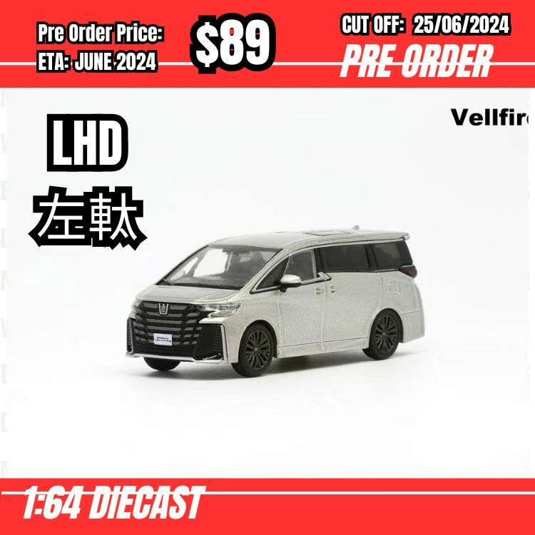 PO-$89  * Model 1 * 1:64 Toyota Vellfire Silver LHD [OD22/06]