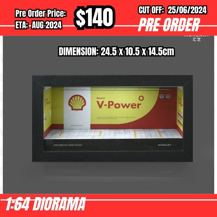 PO-$140 * Moreart * 1:64 Diorama - Photo Frame Repair Centre Shell (24.5 x 10.5 x 14.5cm) [OD22/06]