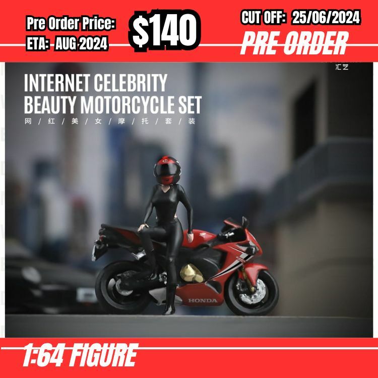 PO-$140 * Moreart * 1:64 Figure - Internet Celebrity Beauty Motorcycle Set [OD22/06]