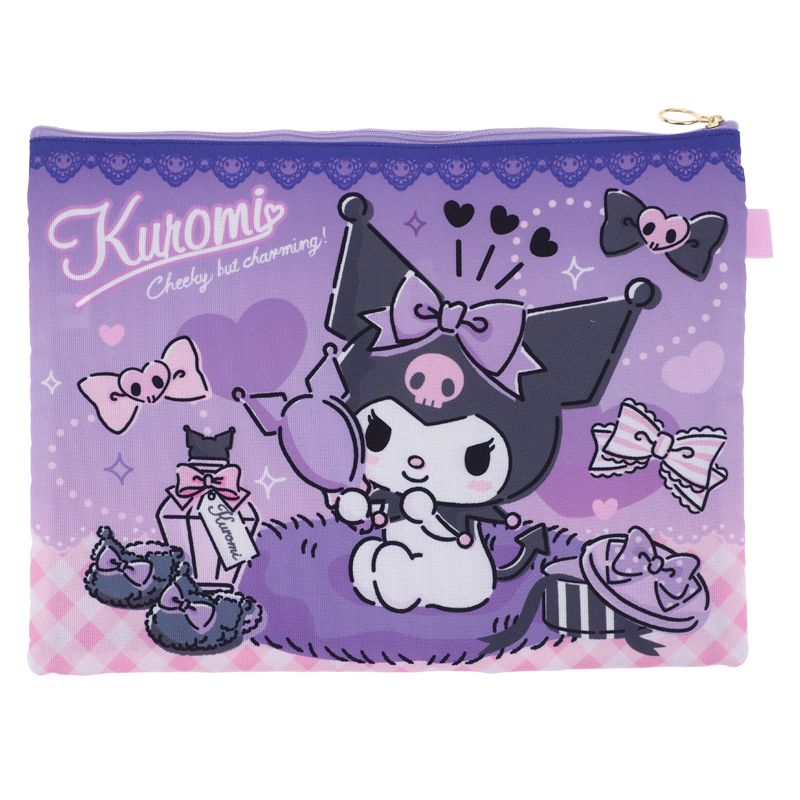 Kuromi 布文件袋 -3拉鍊格 9-7165-19