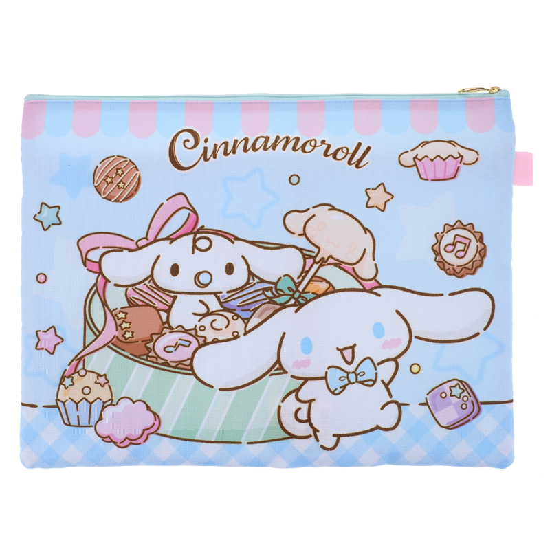 Cinnamoroll 玉桂狗布文件袋 -3拉鍊格 9-7165-20