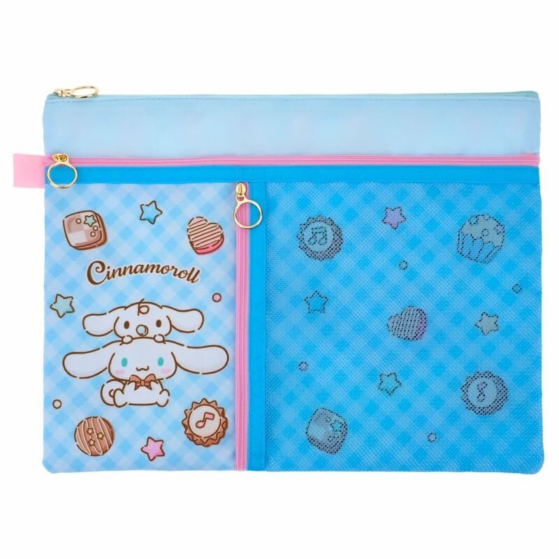 Cinnamoroll 玉桂狗布文件袋 -3拉鍊格 9-7165-20