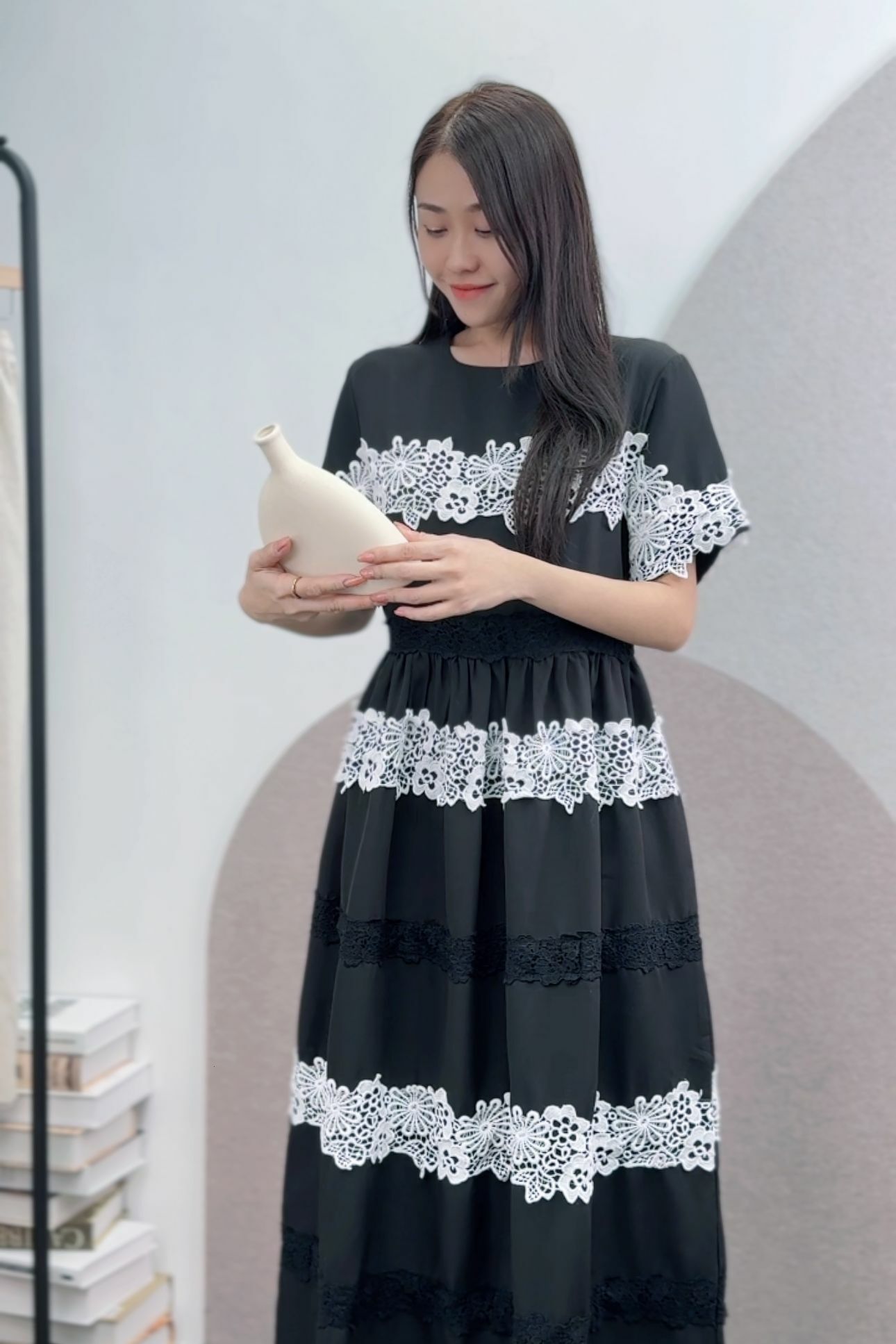 OP#6143 🤍花瓣小路連身裙