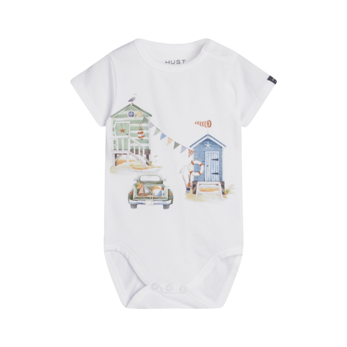 〖 Hust & Claire 〗白色渡假小屋包屁衣