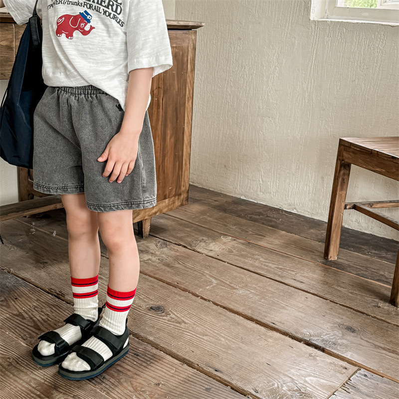 刺繡小象兩色短褲