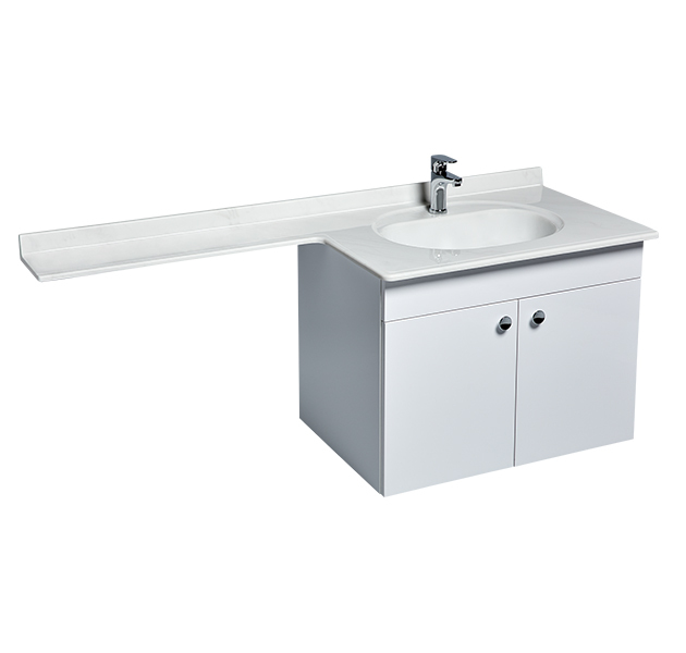 OVO京典衛浴 WA45-160 訂製刀型白灰紋人造石檯面盆