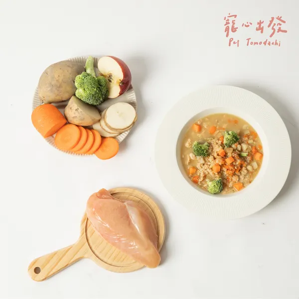 寵心出發- 低脂高纖｜義式白醬嫩雞佐時蔬機能鮮食150g
