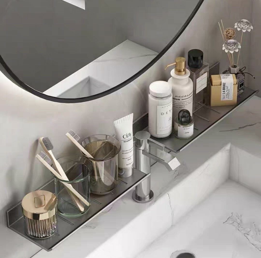 浴室專用鏡前置物架(免打孔)