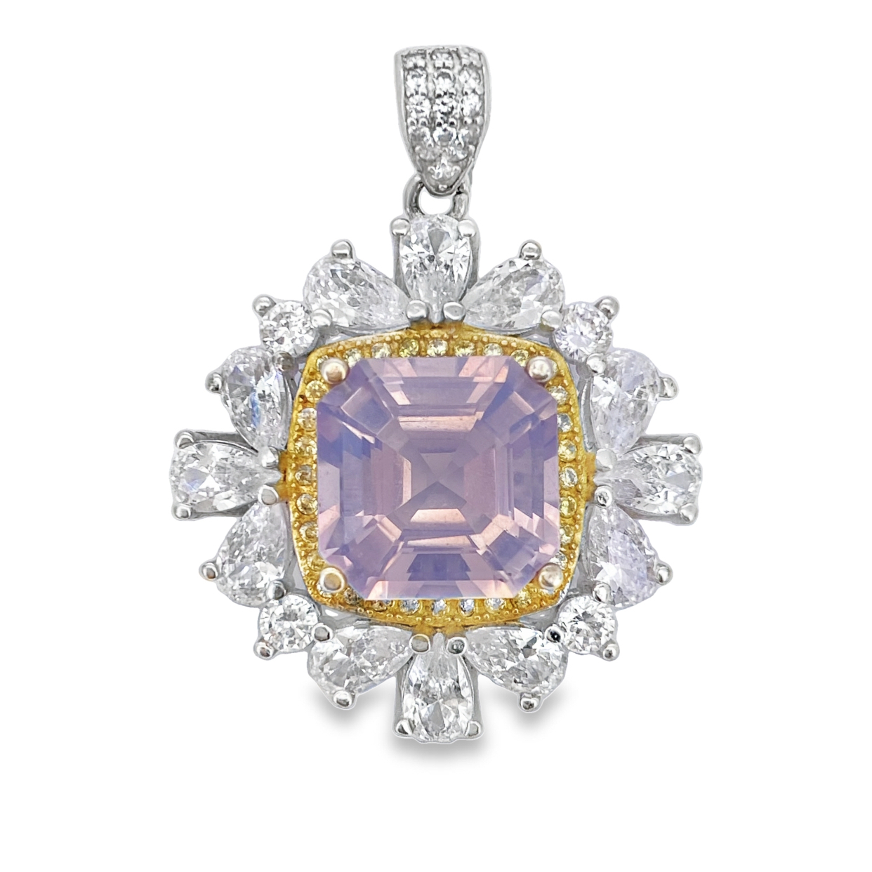 T132薰衣草紫水晶吊墜